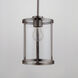 Sentinel 1 Light 6.75 inch Satin Nickel Single Pendant Ceiling Light