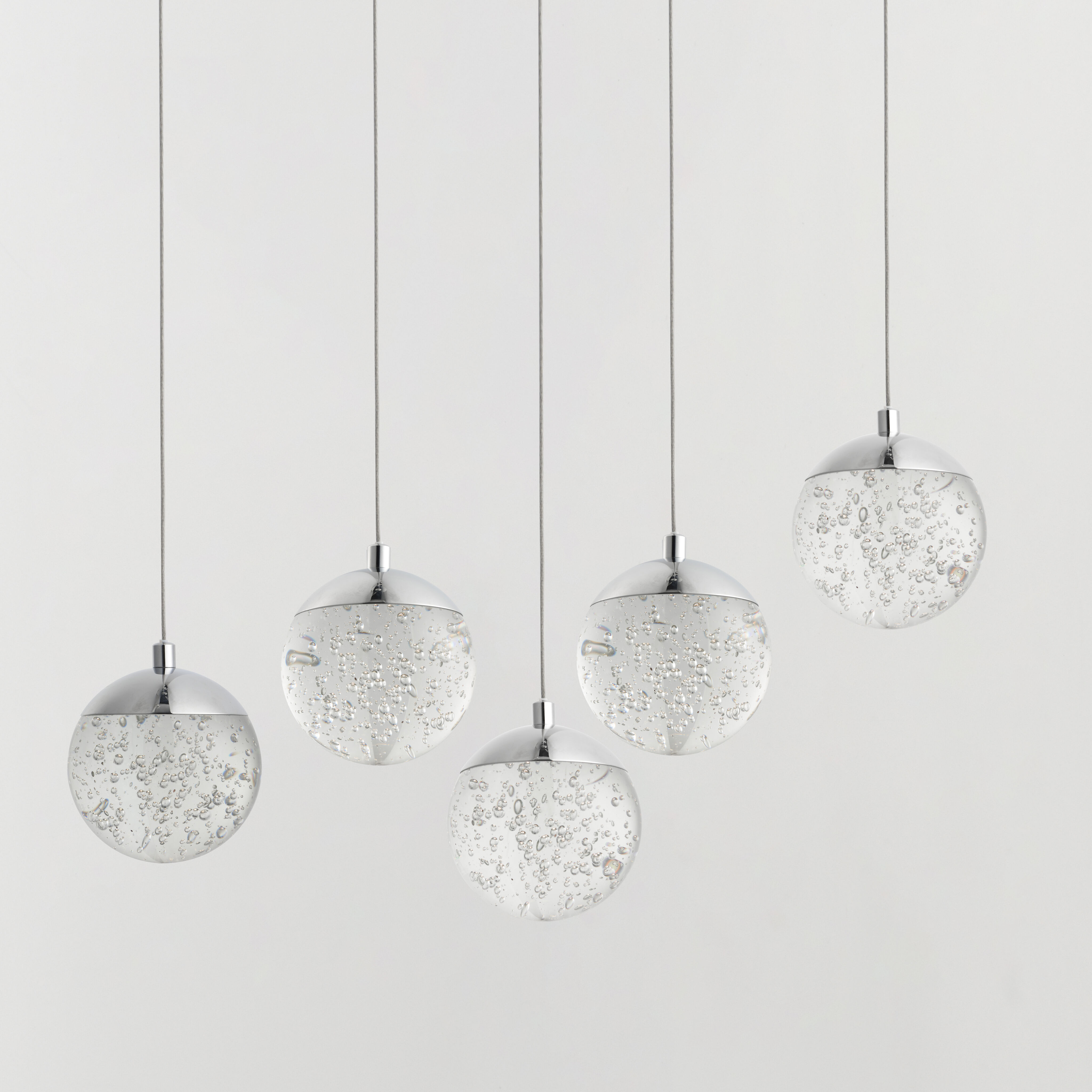Orb II LED 15.5 inch Polished Chrome Multi-Light Pendant Ceiling Light