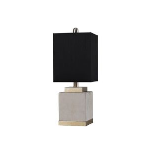 Signature 20 inch 60 watt Soft Brass and Natural Cement Table Lamp Portable Light
