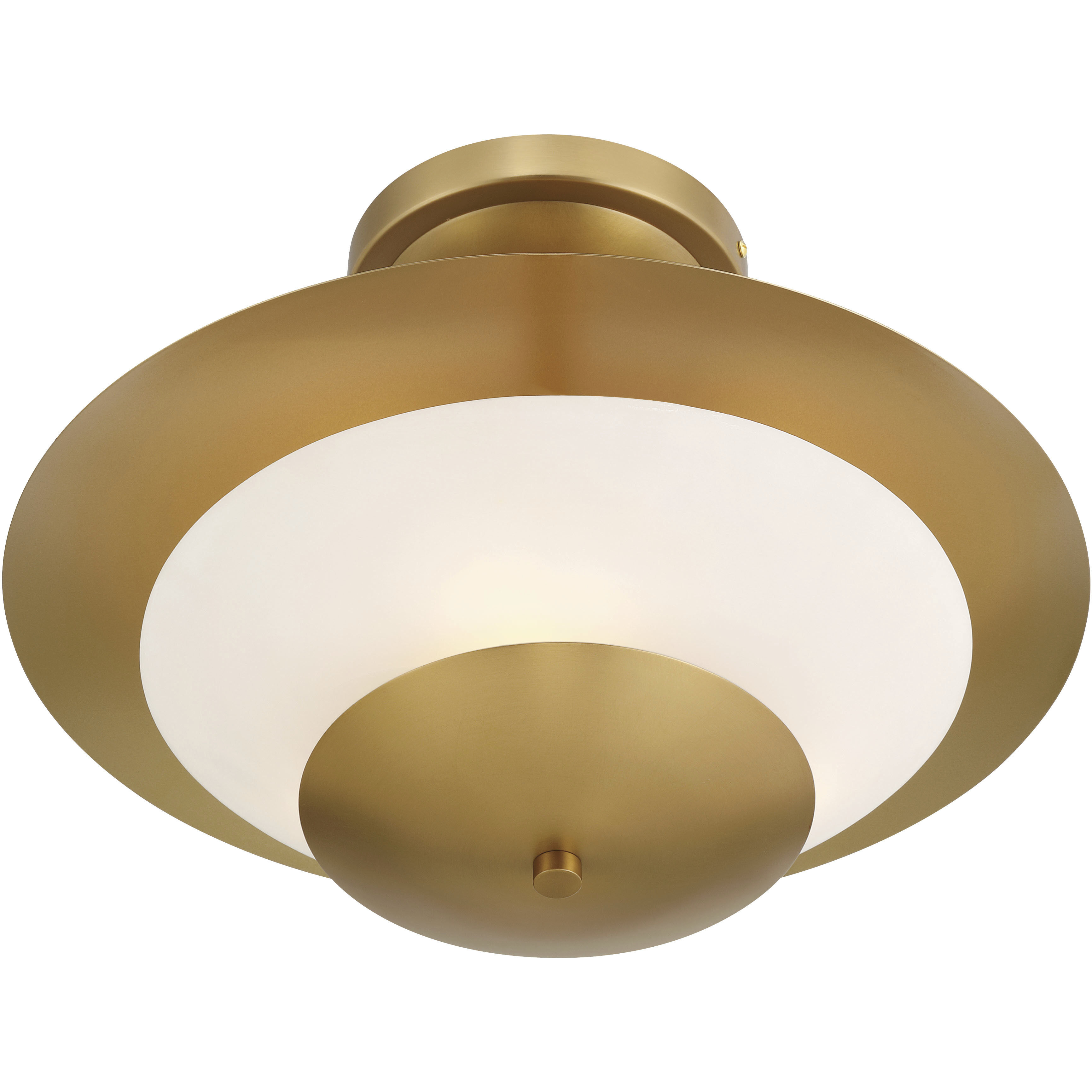 Solara 3 Light 18.25 inch Legacy Brass Semi Flush Ceiling Light