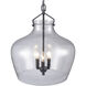 Davenport 3 Light 17 inch Aged Zinc Pendant Ceiling Light