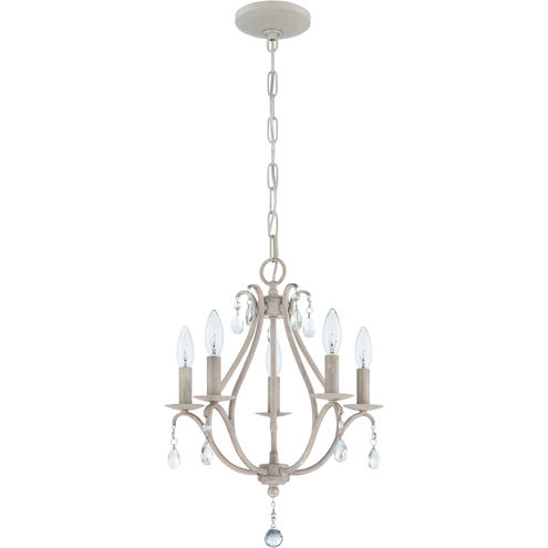 Jeremiah 5 Light 15 inch Antique Linen Mini Chandelier Ceiling Light