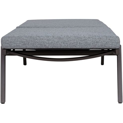 Bea 77 inch Textured Charcoal Gray Outdoor Pool Chaise Cushion