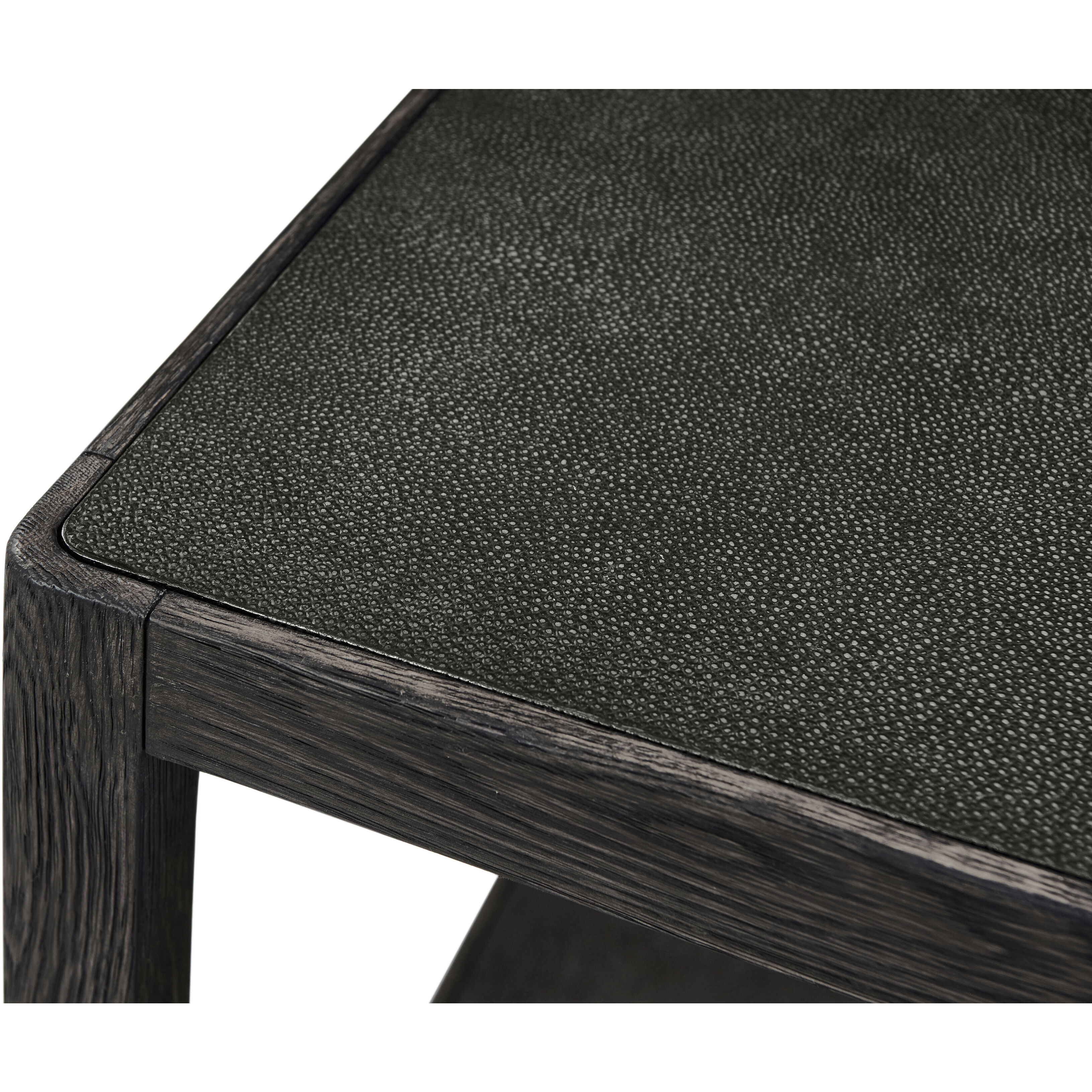 Maxwell 24 X 24 inch Obsidian Side Table, Wooden