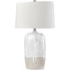 Ruthie 32 inch 9 watt White Glazed with Cream Table Lamp Portable Light