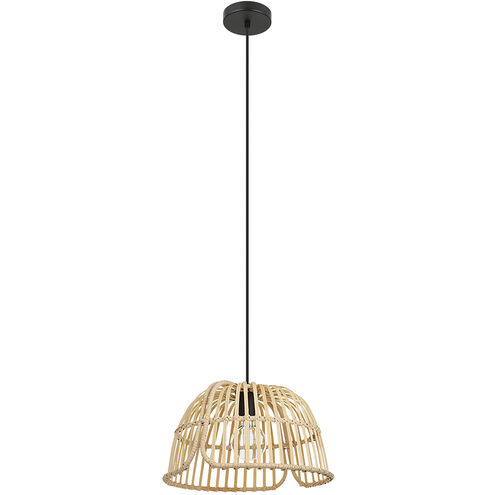 Glyneath 1 Light 14.75 inch Structured Black Pendant Ceiling Light