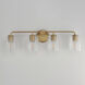 Honey 4 Light 30.5 inch Natural Aged Brass Bath Vanity Wall Light