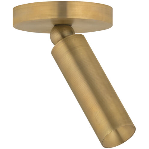Luxe LED 2 inch Patina Brass Flush Mount Ceiling Light