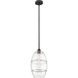 Edison Vaz 1 Light 10 inch Matte Black Stem Hung Mini Pendant Ceiling Light
