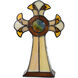 Evelyn 9 inch 7.00 watt Tiffany Art Glass Table Lamp Portable Light