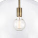 Newton Sphere 1 Light 18 inch Brushed Brass Pendant Ceiling Light