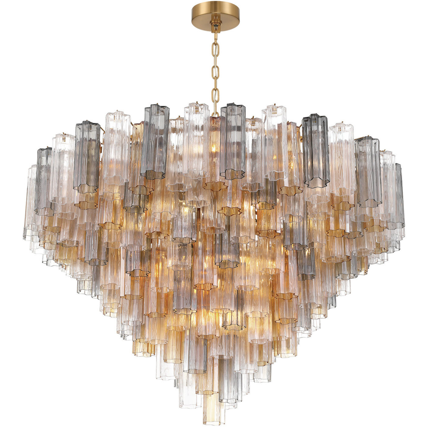 Addis 28 Light 49 inch Aged Brass Chandelier Ceiling Light