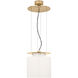 Ray Booth Elias LED 13 inch Antique-Burnished Brass Floating Pendant Ceiling Light