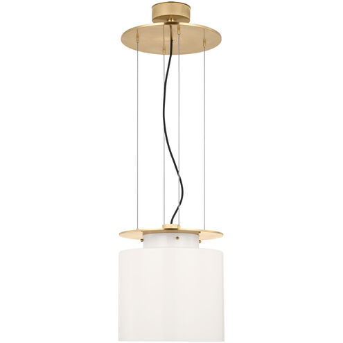 Ray Booth Elias LED 13 inch Antique-Burnished Brass Floating Pendant Ceiling Light