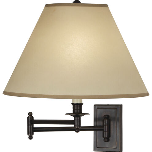 Kinetic 14 inch 150.00 watt Deep Patina Bronze Wall Swinger Wall Light in Translucent Flax