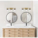 Brickell 3 Light 22 inch Warm Brass Bathroom Vanity Light Wall Light