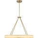 Divinely LED 36.75 inch Celeste Brass Chandelier Ceiling Light