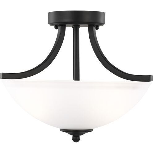 Geary 2 Light 13.88 inch Midnight Black Convertible Pendant Semi-Flush Ceiling Light