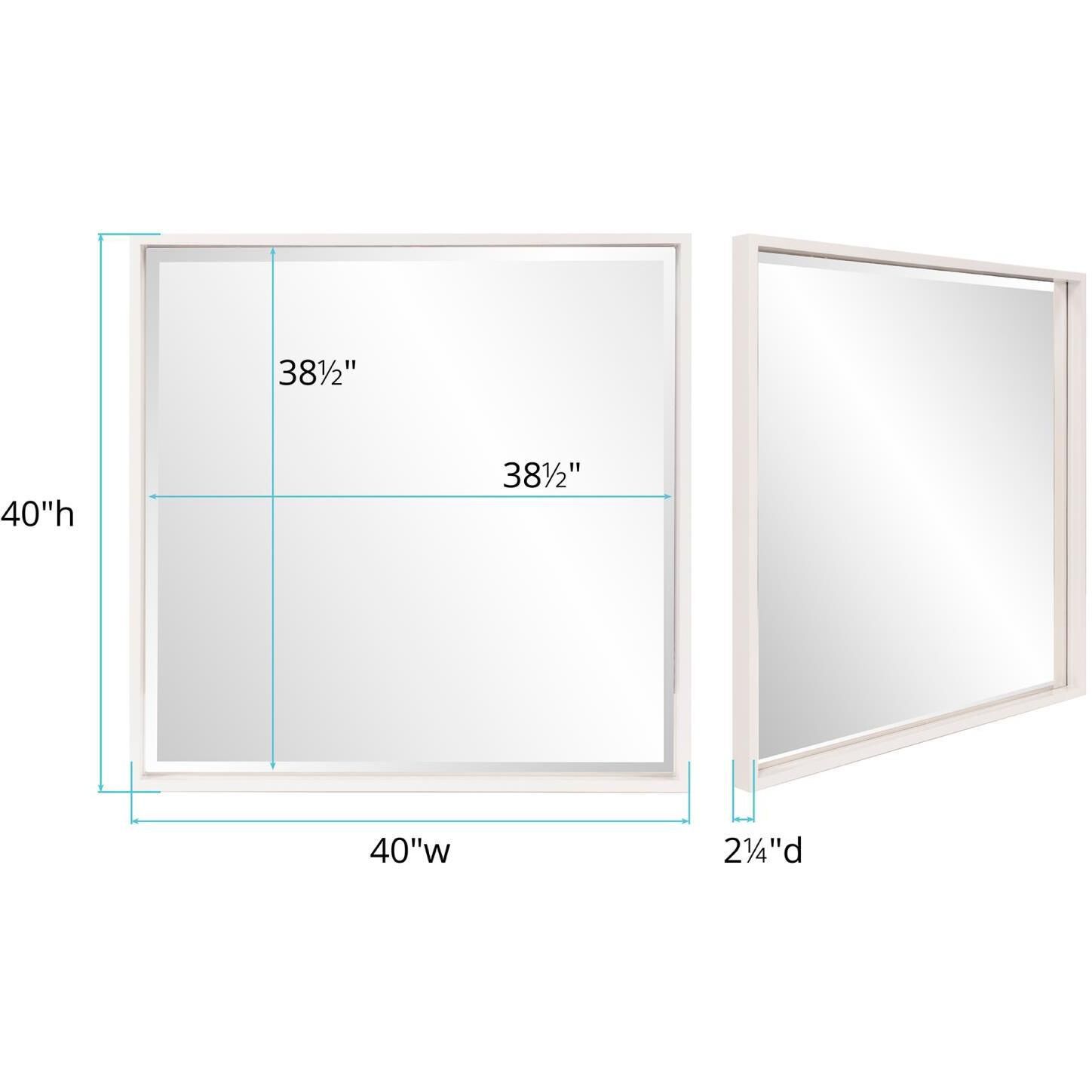 Isa 40 X 40 inch Glossy White Wall Mirror