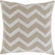 Metallic Stamped 18 inch Tan, Silver Gray Pillow Kit