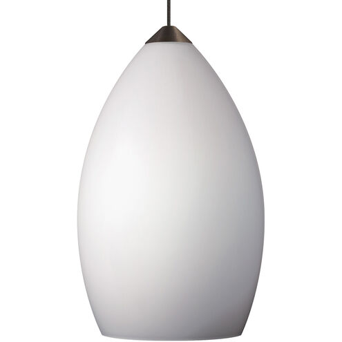 Firefrost 1 Light 12 Chrome Low-Voltage Pendant Ceiling Light in Halogen, FreeJack, White Glass