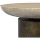 Oslo 21 X 14 inch Antique Brass and Travertine Outdoor Accent Table