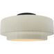 Radiance Collection - Tier LED 12 inch White Crackle Semi-Flush Ceiling Light, Form+Finish+Function