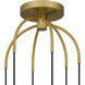 Wonderstruck 6 Light 20.75 inch Aged Brass Semi-Flush Mount Ceiling Light, Pendant