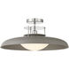 Gavin 1 Light 20 inch Gray with Polished Nickel Accents Semi-Flush Ceiling Light in Gray/Polished Nickel