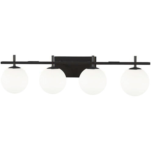 Vivaldi 4 Light 32.5 inch Matte Black Vanity Light Wall Light