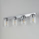 Scoop 4 Light 29.5 inch Polished Chrome Bath Vanity Wall Light in Clear