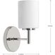 Replay 1 Light 5.13 inch Polished Nickel Bath Vanity Wall Light