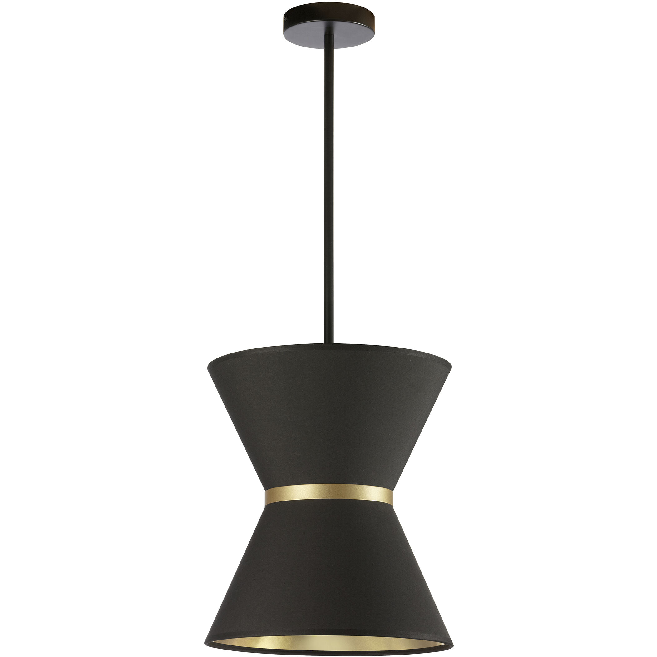 Caterine 1 Light 12 inch Matte Black Pendant Ceiling Light in Black/Gold Jewel Tone