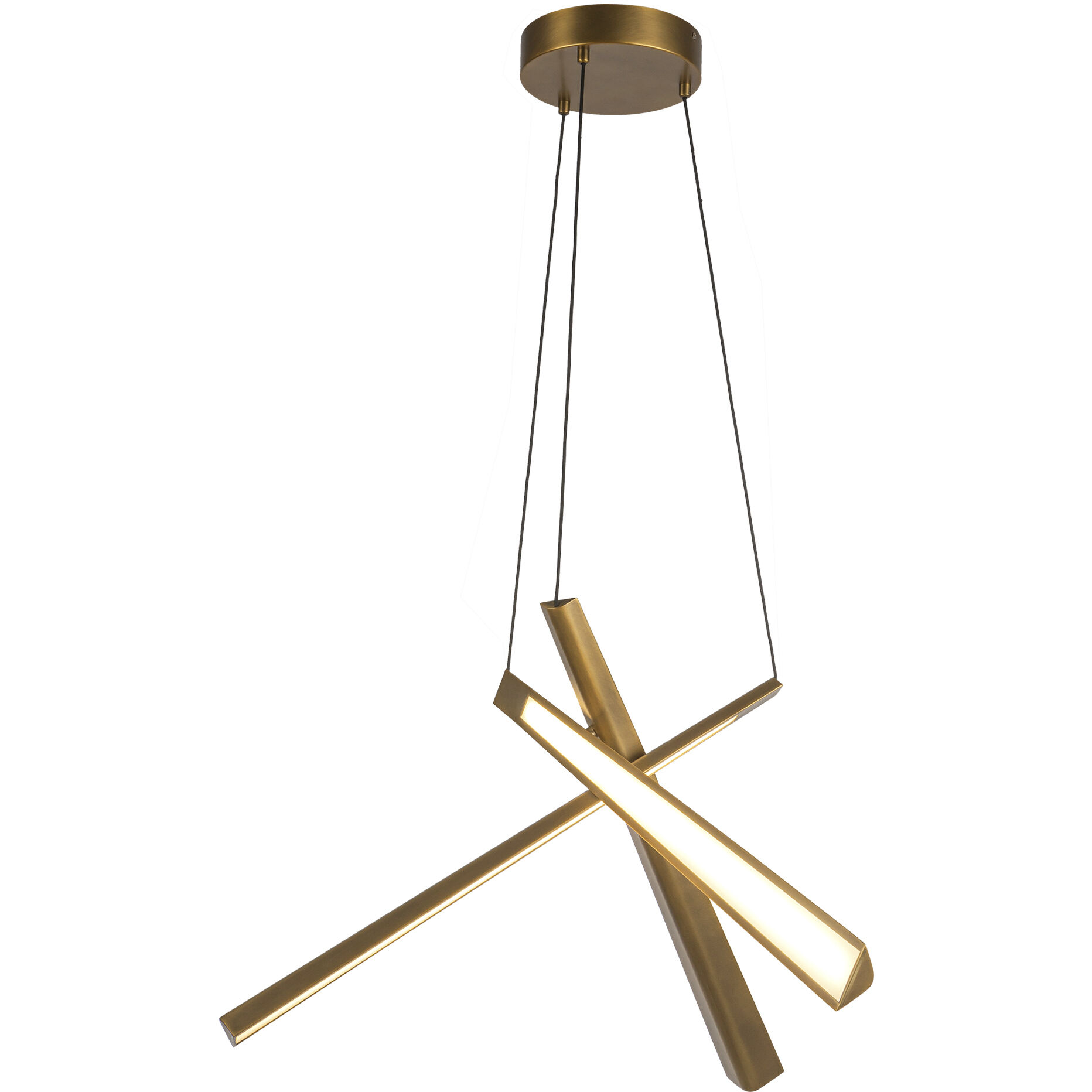 Lex LED 19.63 inch Vintage Brass Chandelier Ceiling Light