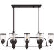 Lawrenceville 8 Light 40 inch Bronze Linear Chandelier Ceiling Light