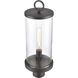Hopkins 1 Light 20.75 inch Charcoal Black Outdoor Post Light