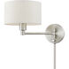 Allison 15 inch 60.00 watt Brushed Nickel Swing Arm Wall Lamp Wall Light