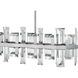 Odette LED 42 inch Polished Nickel Chandelier Ceiling Light, Linear & Oval