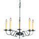 Black Forest 5 Light 26 inch Charcoal Dining Chandelier Ceiling Light