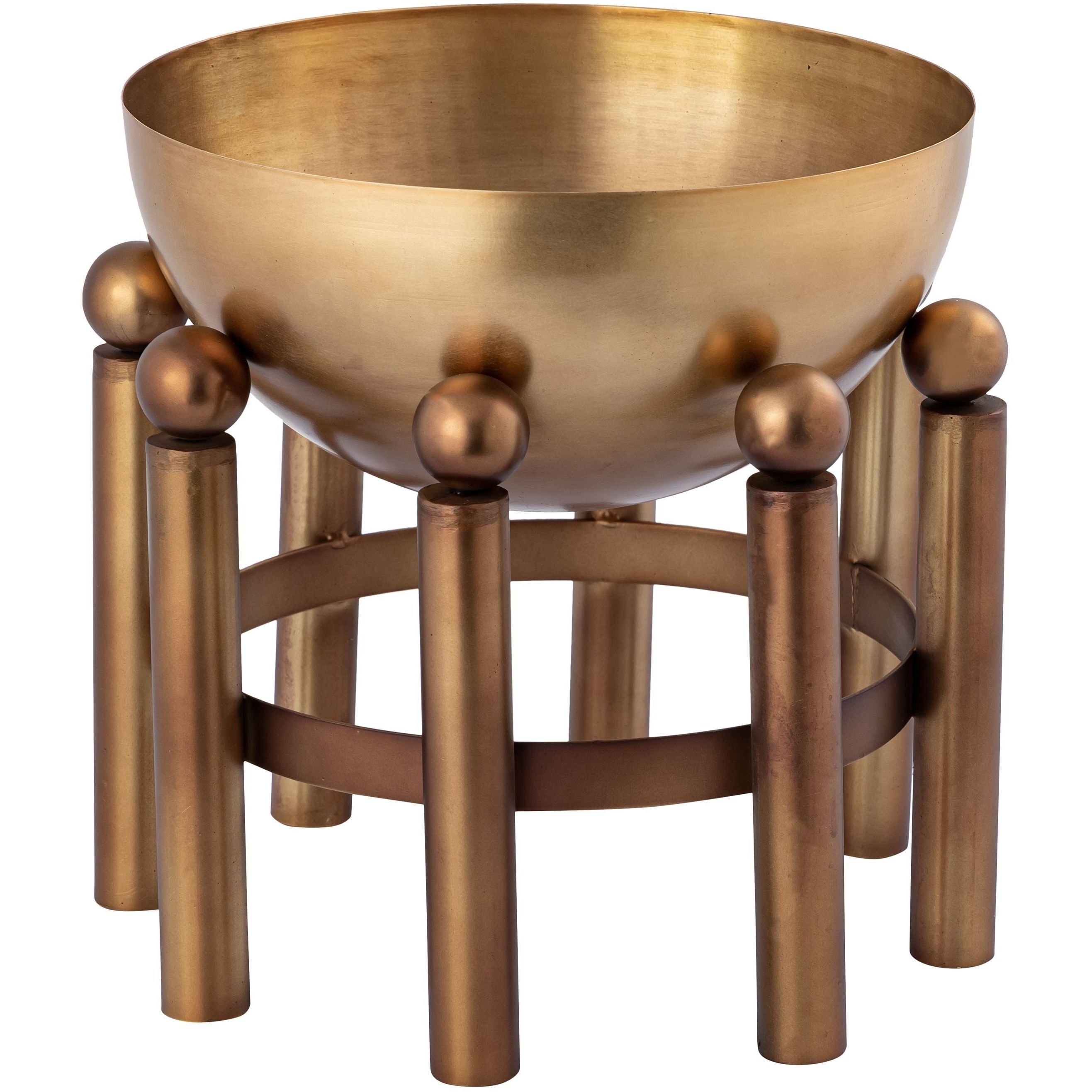 Piston Aged Brass Footed Planter