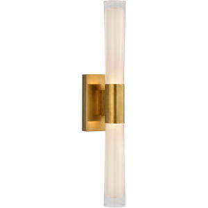 AERIN Brenta LED 4 inch Hand-Rubbed Antique Brass Single Sconce Wall Light