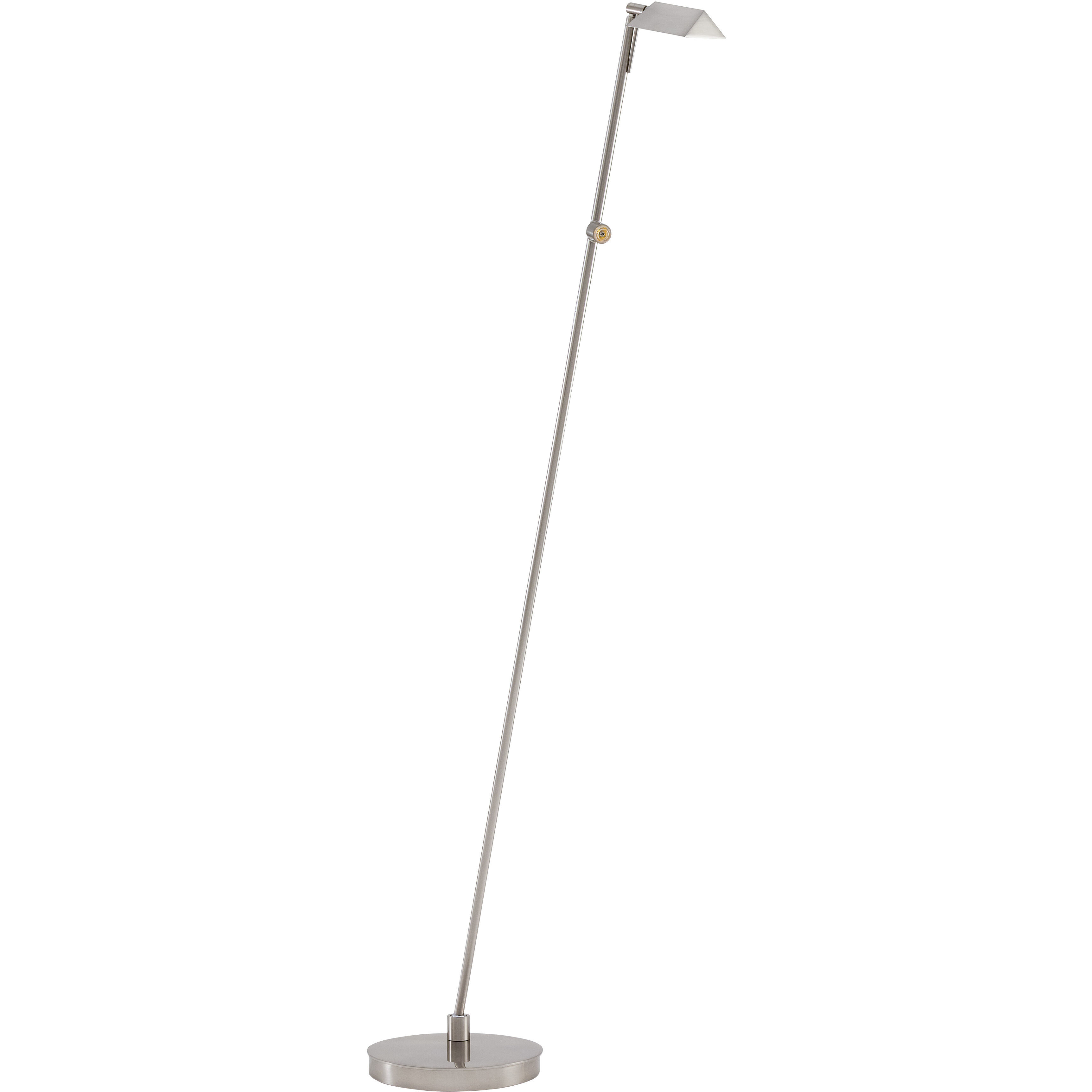 George's Reading Room 50 inch 8.00 watt Brushed Nickel Floor Lamp Portable Light, Pharmacy
