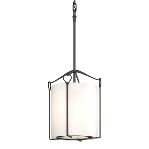Bow 1 Light 9.8 inch Black Mini Pendant Ceiling Light in Opal, Tall