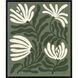 Simple Petals Green and Beige Canvas, Propac