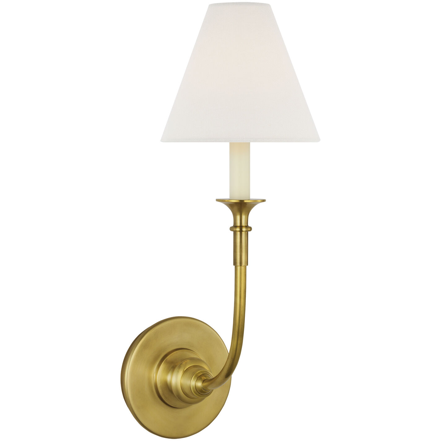 Thomas O'Brien Piaf LED 6.5 inch Hand-Rubbed Antique Brass Single Sconce Wall Light
