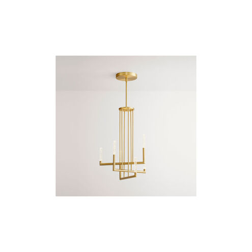 Luster LED Aged Brass Chandelier Ceiling Light