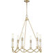 Celsius 6 Light 27 inch Satin Brass Chandelier Ceiling Light