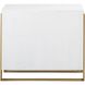 Crafton Mahogany with White and Satin Brass Cabinet
