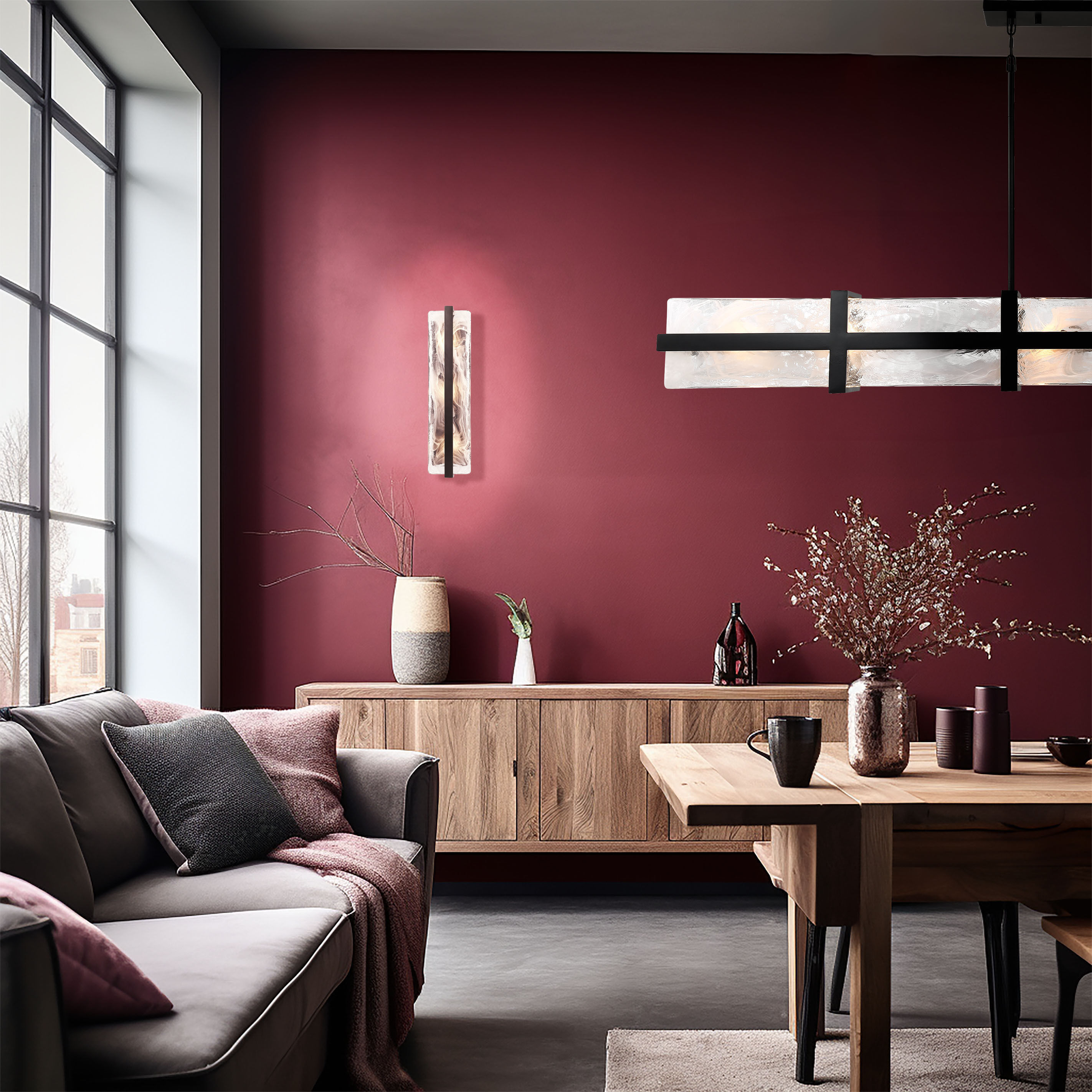 Cloud Break 3 Light 6 inch Coal ADA Wall Sconce Wall Light