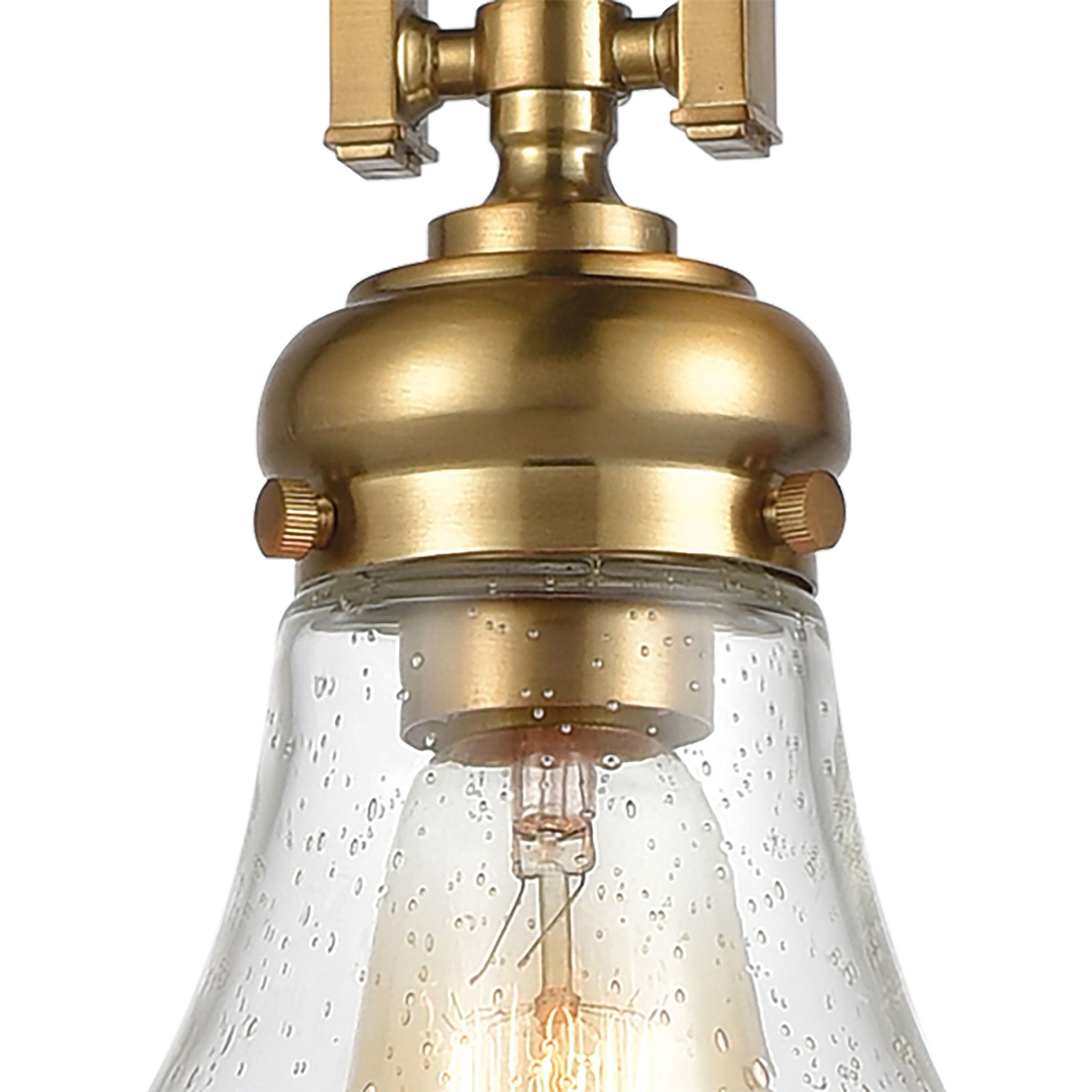 Rutherford 1 Light 9 inch Satin Brass Mini Pendant Ceiling Light